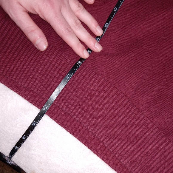 Abercrombie & Fitch Mens Muscle V-Neck Sweater Sz M /Burgundy/Cashmere Blend - Picture 8 of 11